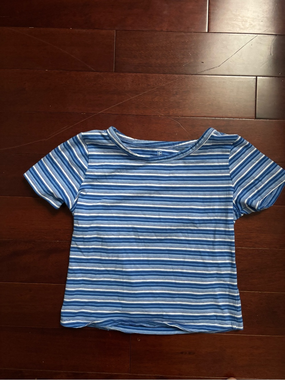 NOBO Blue Striped Crop Top